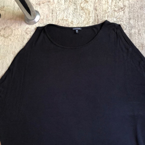 Eileen Fisher Black High front Low Back Sleeveless Butterfly Blouse Size L - Picture 7 of 16